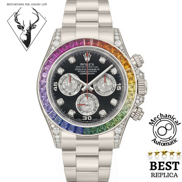 replica-Rolex-Rainbow-Oyster-Perpetual-Cosmograph-mechanical-automatic-motivations-for-luxury-life