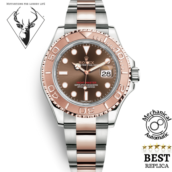 Replica-Rolex-YACHT-MASTER-ROSE-GOLD-BROWN-CHOCOLATE-DIAL-motivations-for-luxury-life